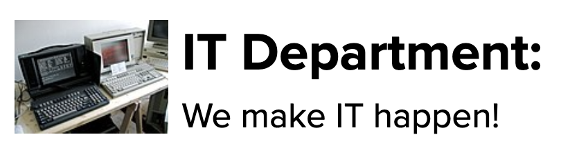 IT department Help Center home page